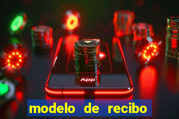 modelo de recibo de pagamento word